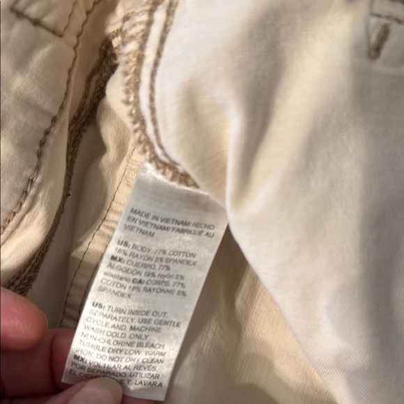 White House black market cream Pants the straight crop - Picture 7 of 8